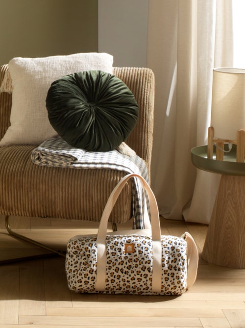 Sac à langer forme bowling en gaze de coton léopard - SAUTHON - Kiabi
