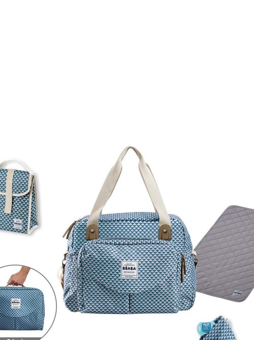 Sac à langer Genève II Play Print bleu - Kiabi