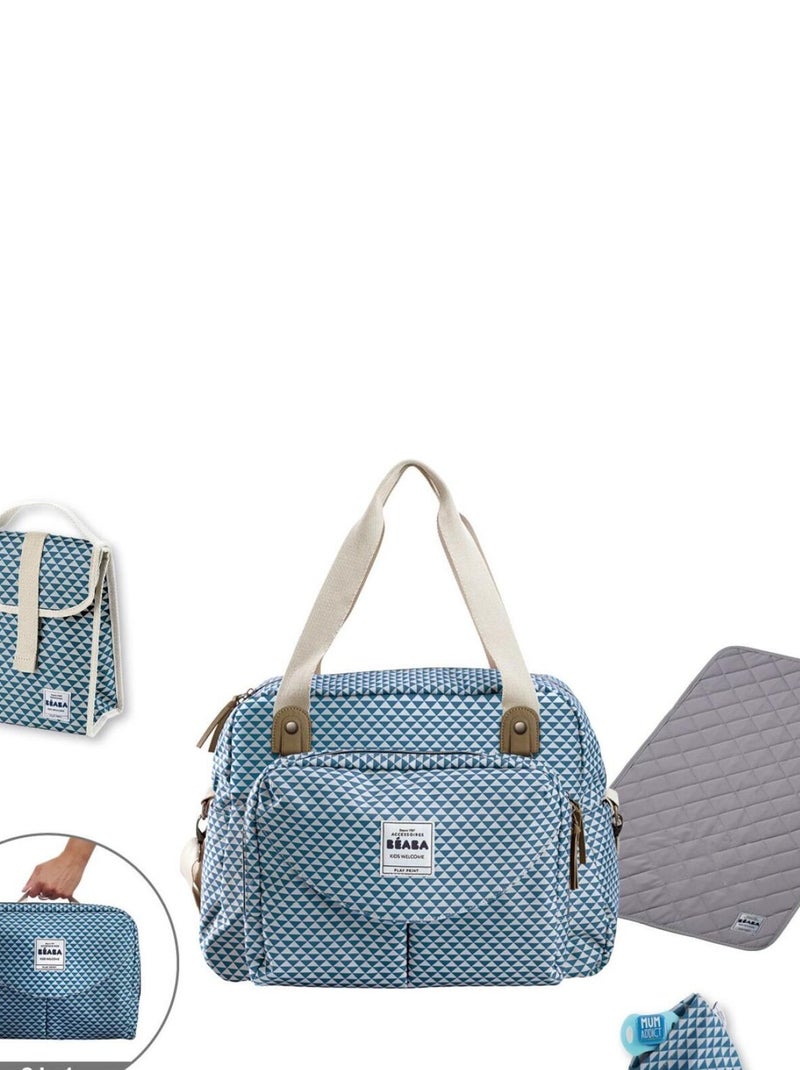 Sac à langer Genève II Play Print bleu Bleu - Kiabi