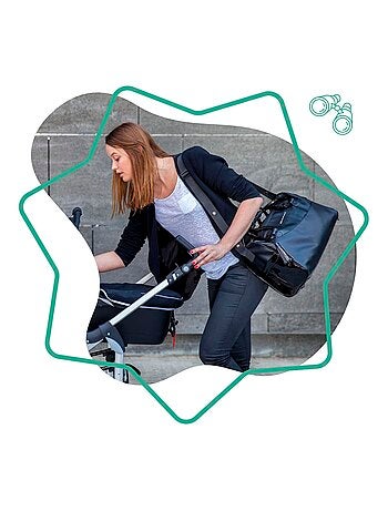 Sac à langer Glossy avec Matelas à langer inclus 'Badabulle'