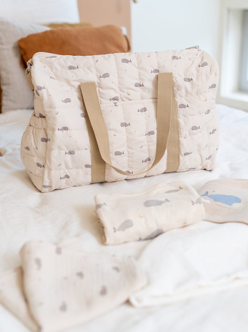 Sac à langer imprimé avec tapis inclus Beige - Kiabi