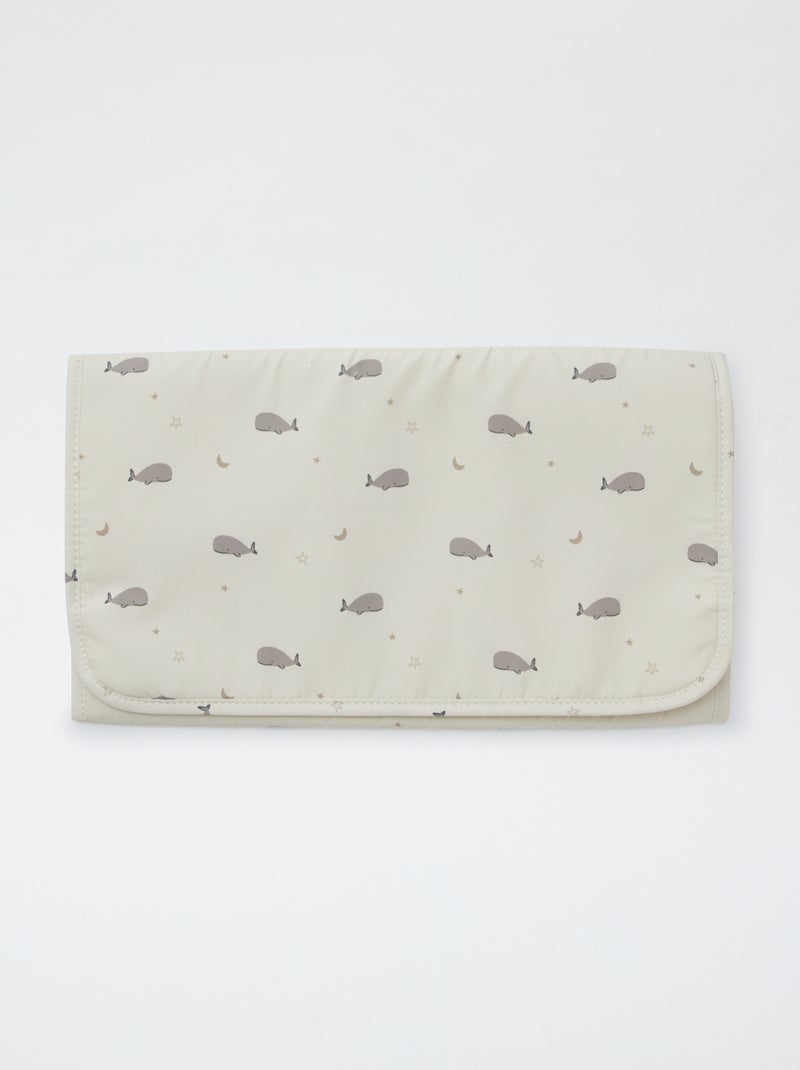 Sac à langer imprimé avec tapis inclus Beige - Kiabi