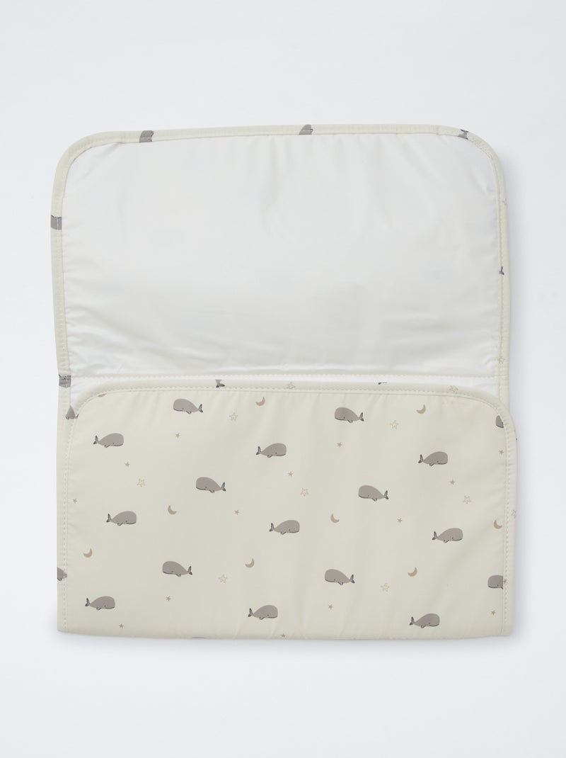 Sac à langer imprimé avec tapis inclus Beige - Kiabi