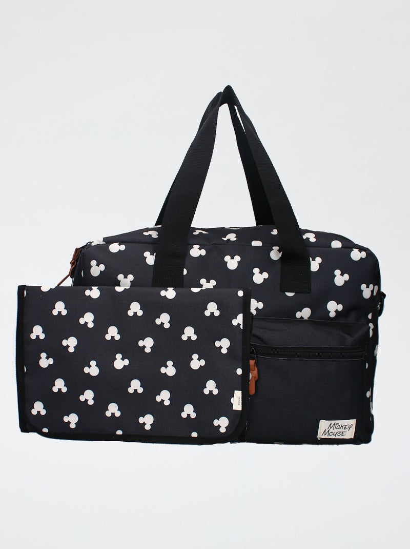 Sac à langer imprimé 'Mickey' Noir - Kiabi