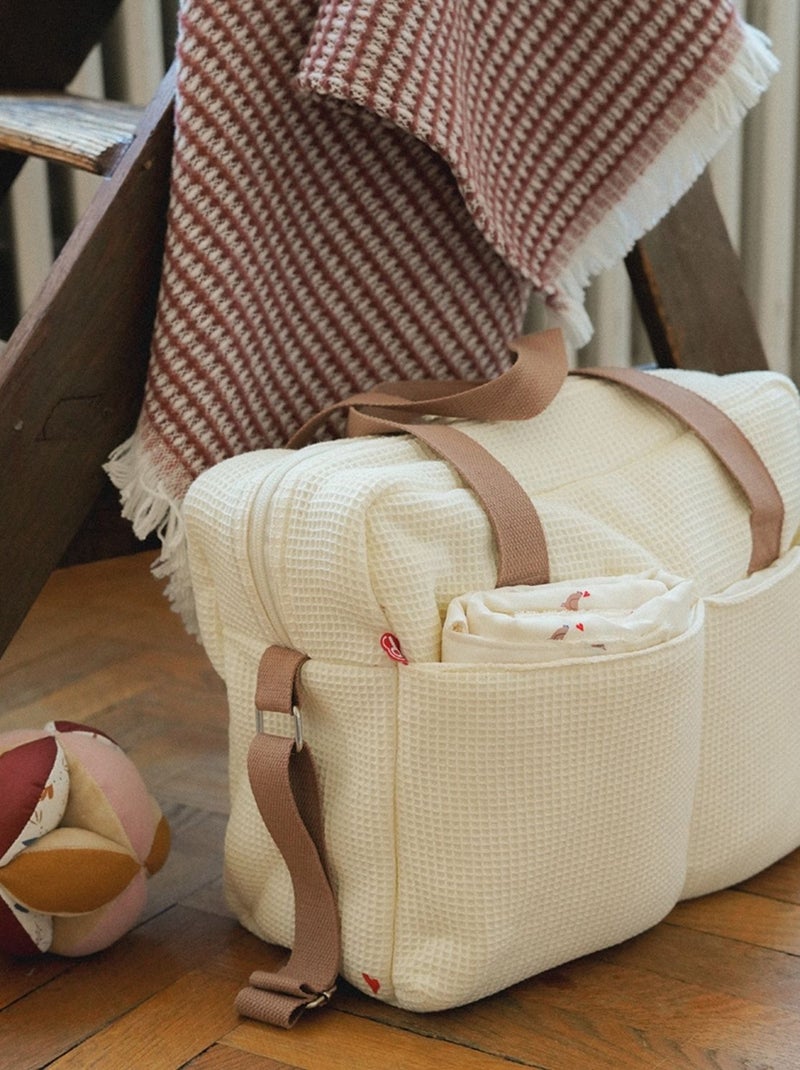 Sac à langer Love avec matelas à langer de voyage Beige chiné - Kiabi