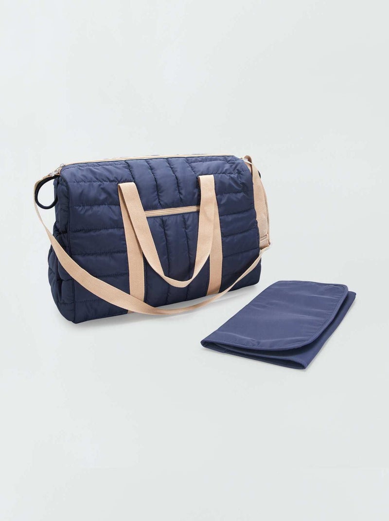 Sac à langer matelassé Bleu - Kiabi
