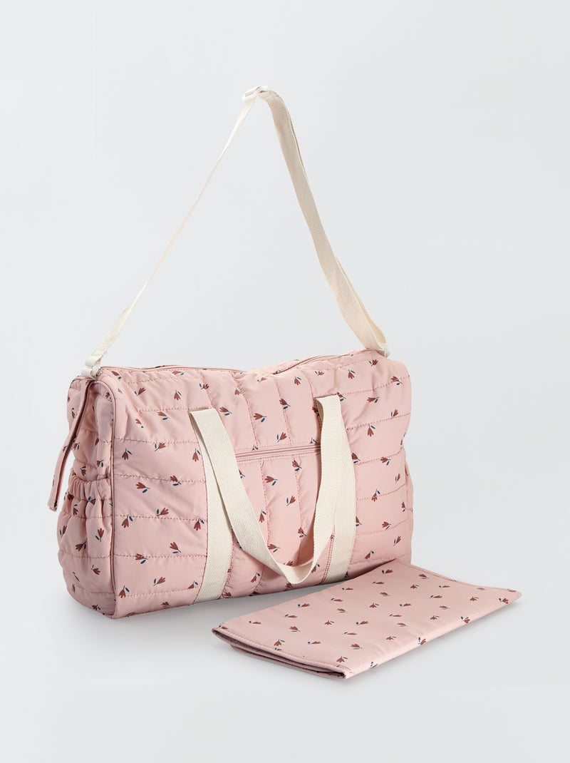 Sac à langer matelassé Rose - Kiabi