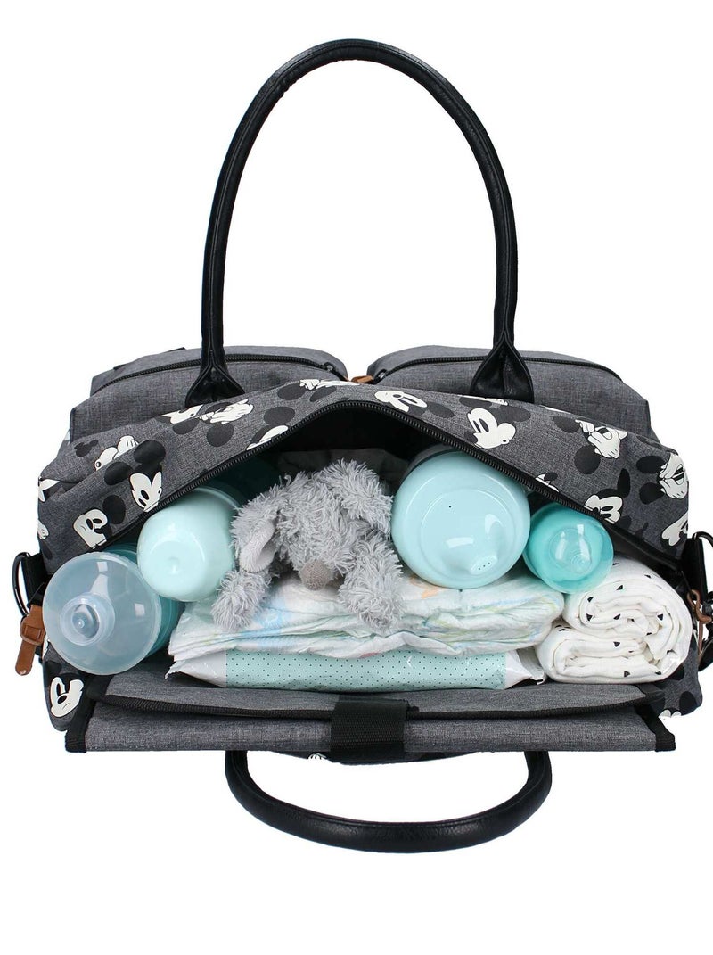 Sac à langer 'Mickey Mouse' gris - Kiabi