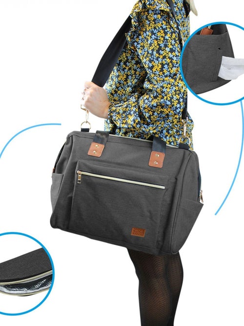 Sac à langer multifonction pour bébé 12 poches avec trousse isotherme - Monsieur Bébé - Kiabi