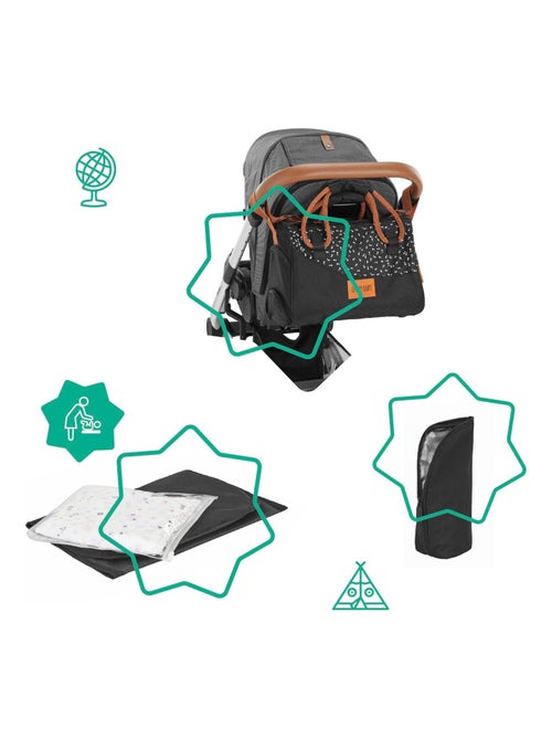 Sac à langer multipoches Pocketstyle capacité 10L 'Badabulle' - Kiabi