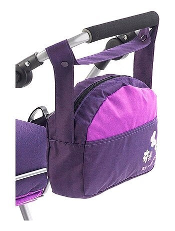 Sac à langer pour poussettes de poupées. Couleur prune