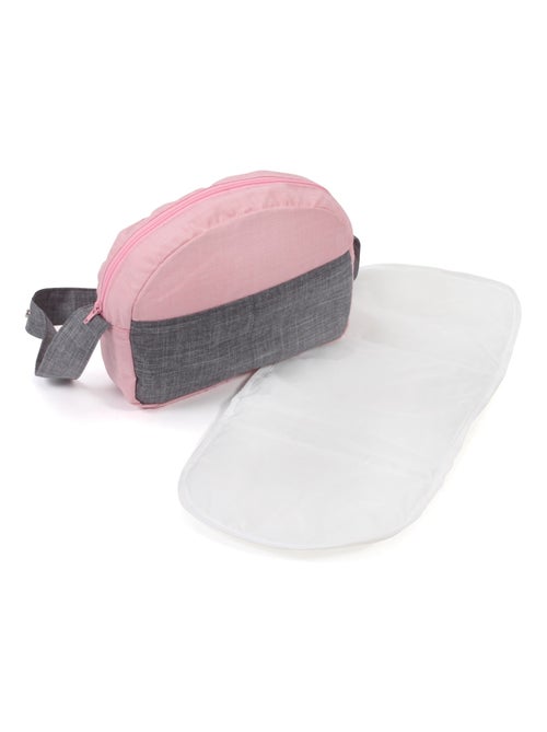 Sac à langer pour poussettes de poupées gris rose - Kiabi