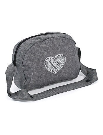 Sac à langer pour poussettes de poupées Jean gris