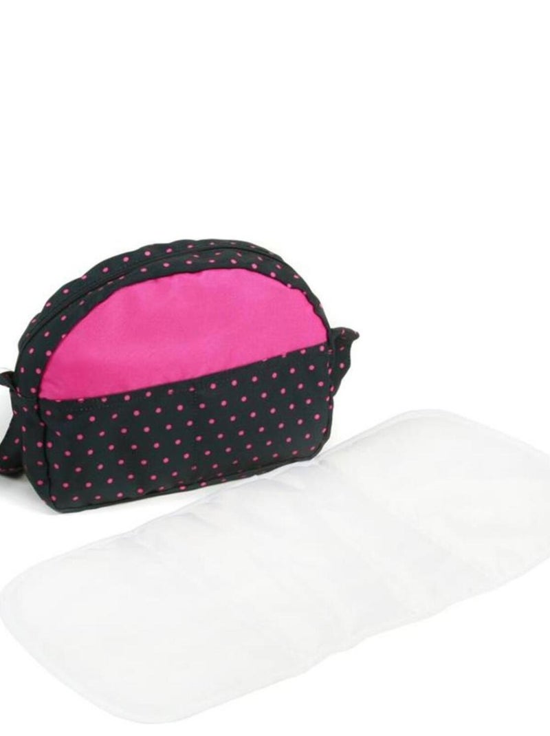 Sac à langer pour poussettes de poupées. Marine et rose à pois N/A - Kiabi