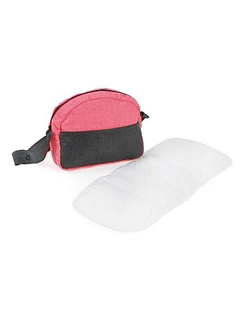 Sac à langer pour poussettes de poupées, Mélange anthracite - rose