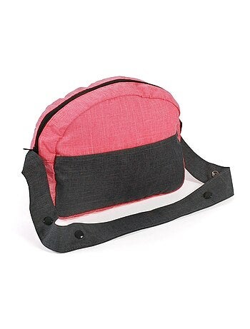 Sac à langer pour poussettes de poupées, Mélange anthracite - rose