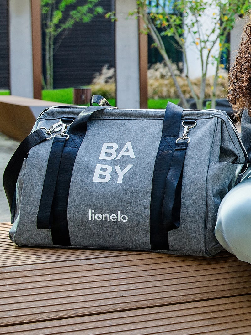 Sac à langer quotidien LIONELO Ida - Grande capacité - Bandoulière - Matériaux de haute qualité Gris - Kiabi