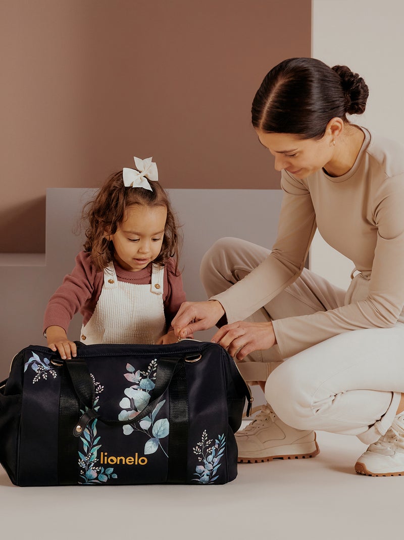 Sac à langer quotidien LIONELO Ida - Grande capacité - Bandoulière - Matériaux de haute qualité Noir Jaune - Kiabi