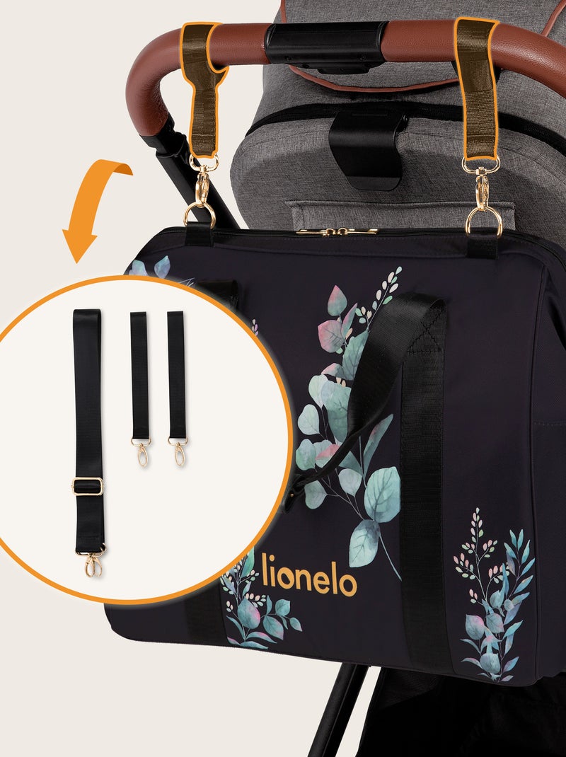 Sac à langer quotidien LIONELO Ida - Grande capacité - Bandoulière - Matériaux de haute qualité Noir Jaune - Kiabi