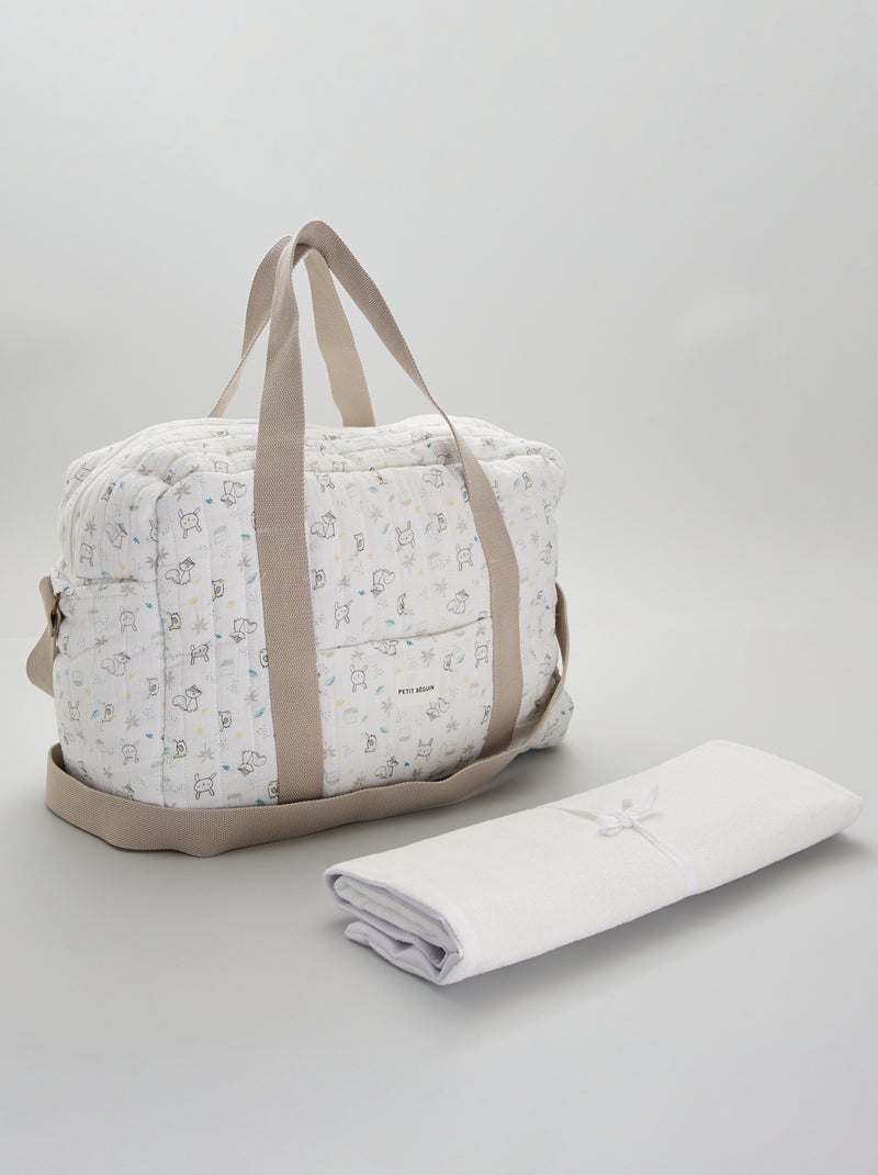 Sac à langer + tapis à langer Beige - Kiabi
