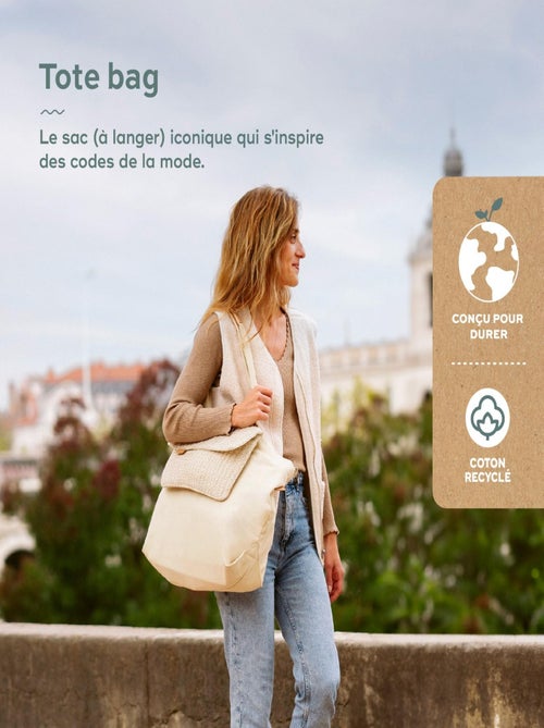 Sac à langer Tote Bag, Grand Format de 35L Multiusages, Bloom 'Babymoov' - Kiabi