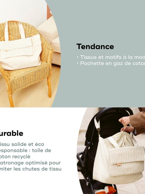 Sac à langer Tote Bag, Grand Format de 35L Multiusages, Bloom 'Babymoov' - Kiabi