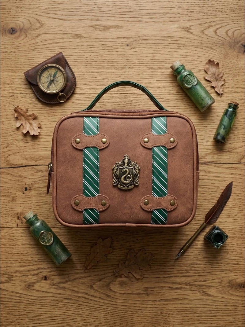 Sac à lunch effet coffre vintage isotherme serpentard harry potter Vert - Kiabi