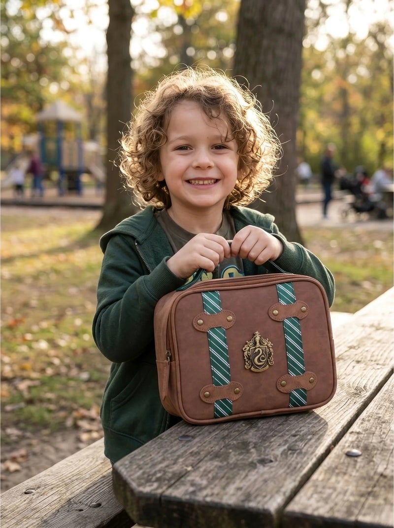 Sac à lunch effet coffre vintage isotherme serpentard harry potter Vert - Kiabi