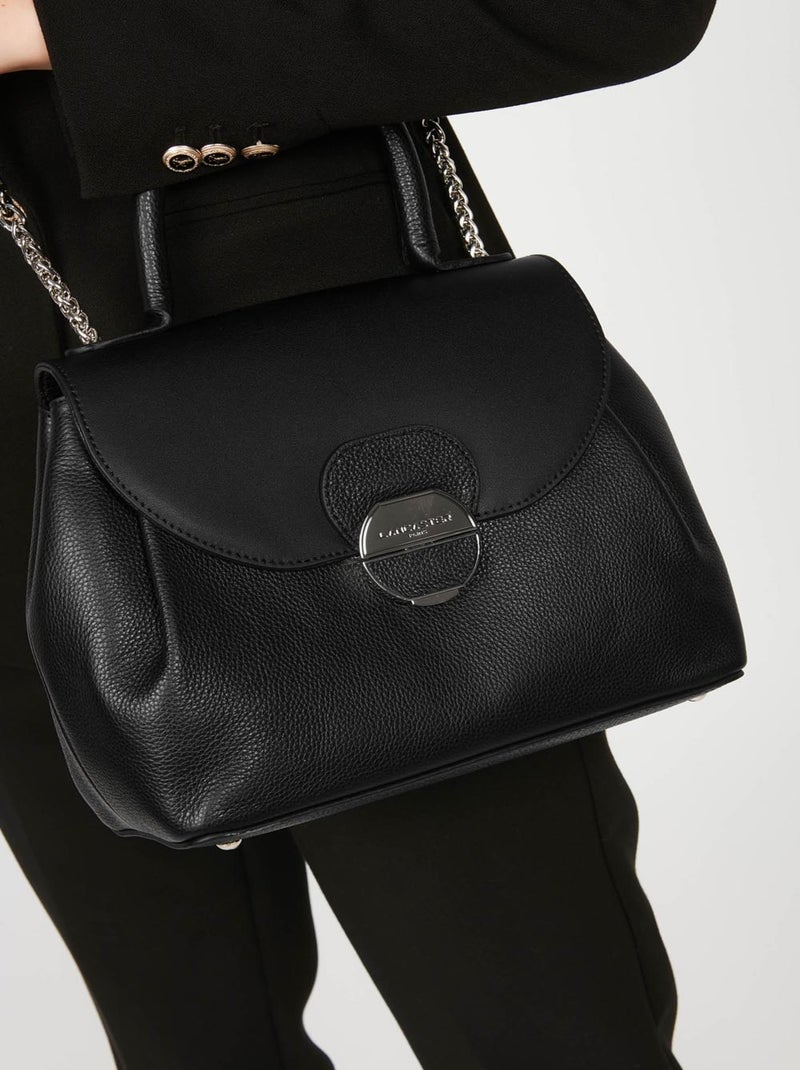 Sac à main A rabat avec fermoir M Pia Lancaster Noir - Kiabi