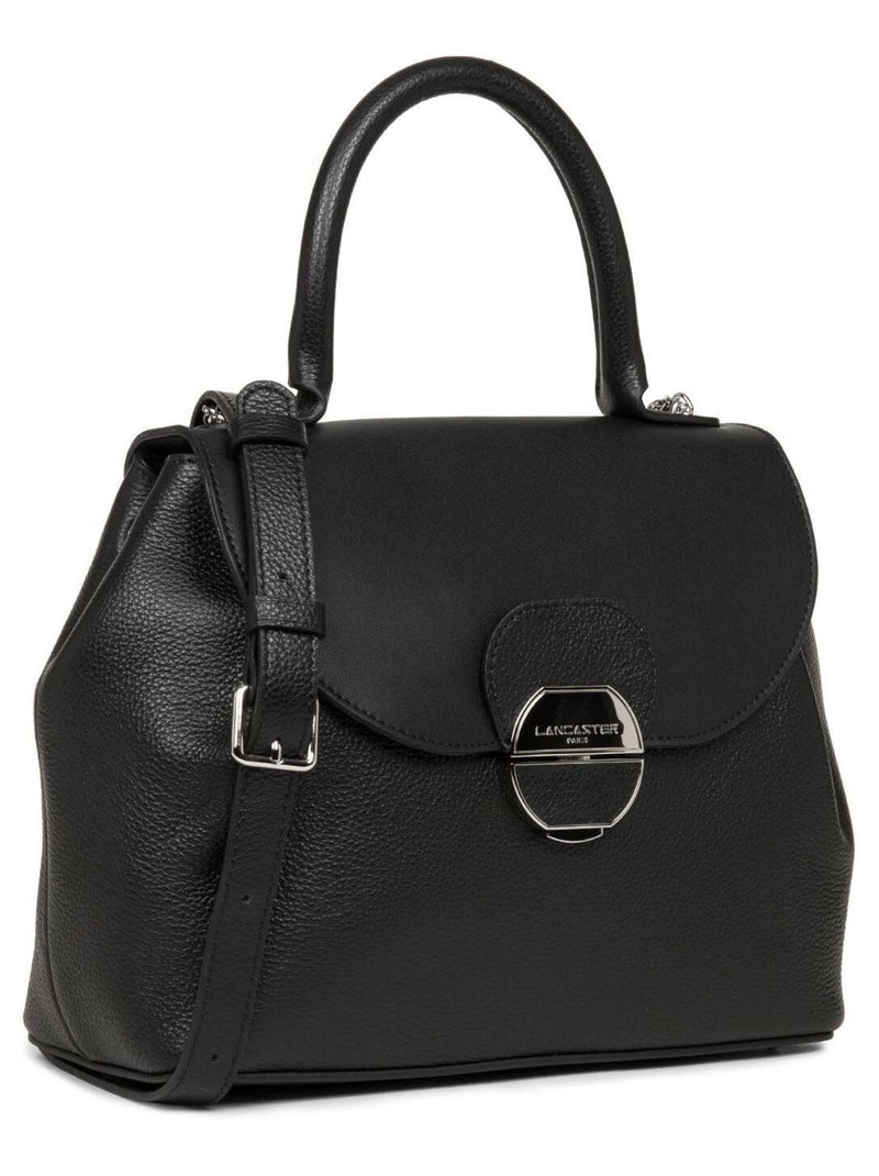 Sac à main A rabat avec fermoir M Pia Lancaster Noir - Kiabi