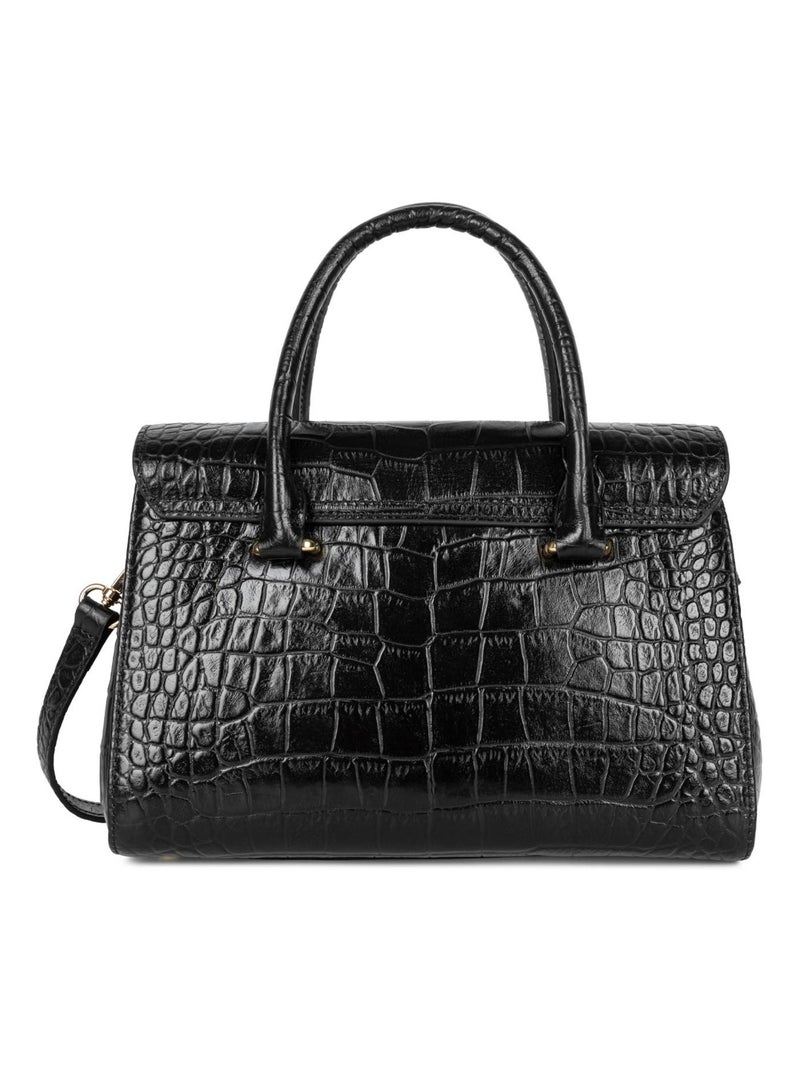 Sac à main A rabat avec fermoir S Exo Lancaster Noir - Kiabi