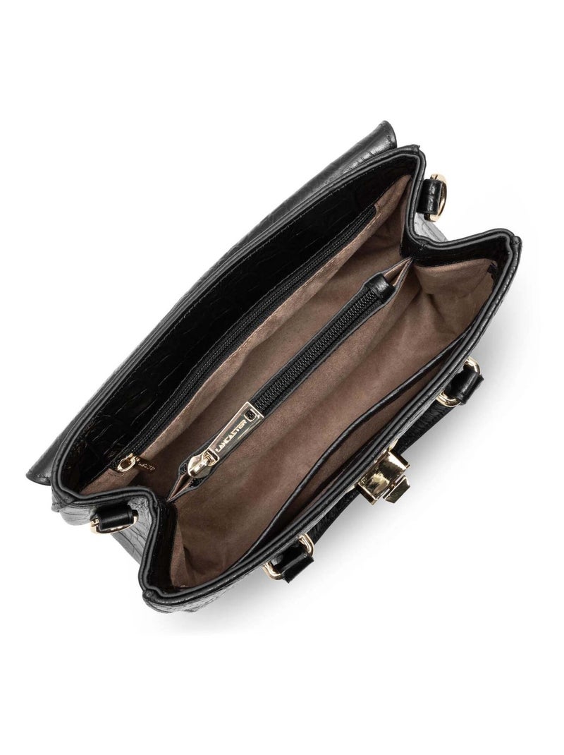 Sac à main A rabat avec fermoir S Exo Lancaster Noir - Kiabi