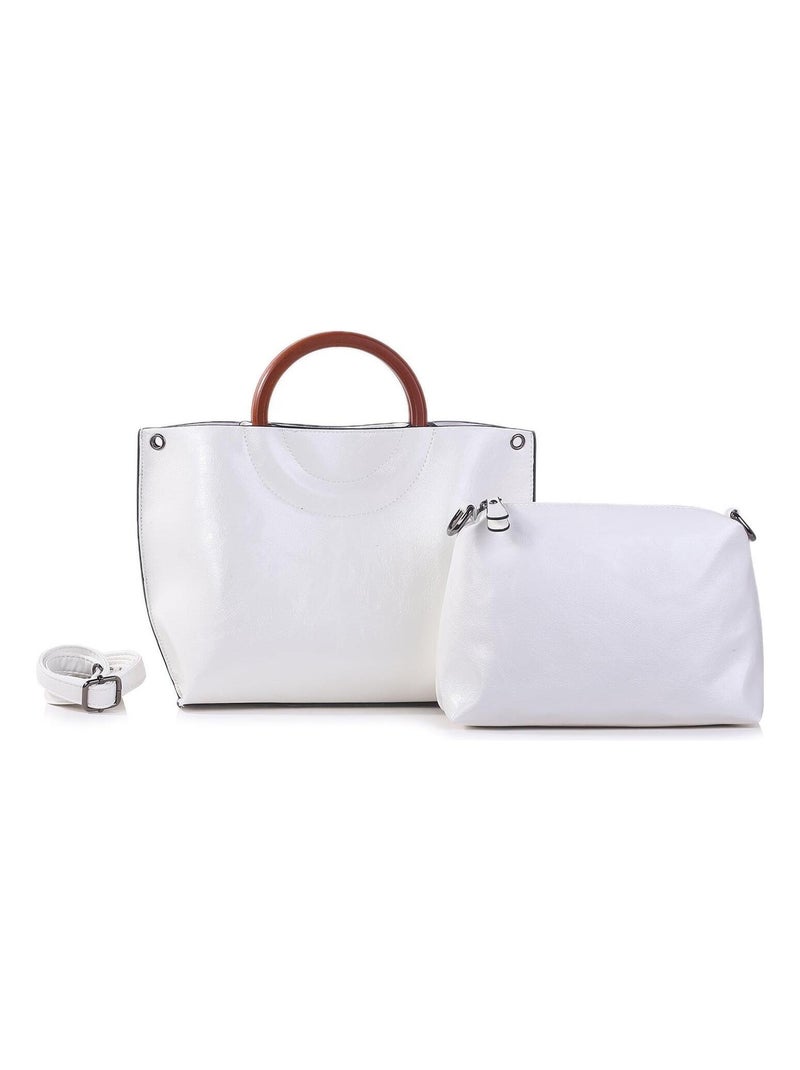 Sac à main  AUGAN Blanc - Kiabi