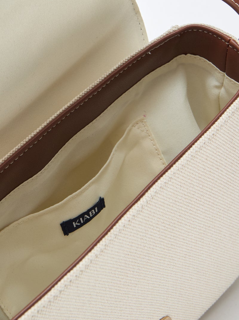 Sac à main avec bandoulière Beige - Kiabi
