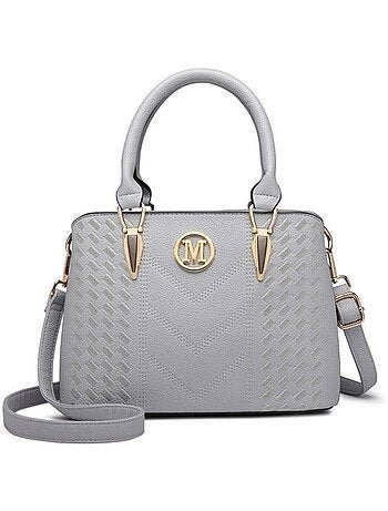 Sac à main bandoulière simili cuir galet logo m - miss lulu