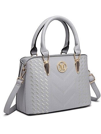 Sac à main bandoulière simili cuir galet logo m - miss lulu