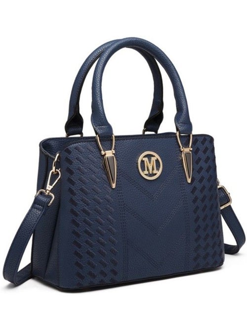 Sac à main bandoulière simili cuir grain galet logo m - miss lulu - Kiabi Sac à main bandoulière simili cuir grain galet logo m - miss lulu - Kiabi