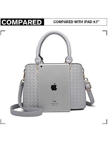 Sac à main bandoulière simili cuir grain galet logo m - miss lulu