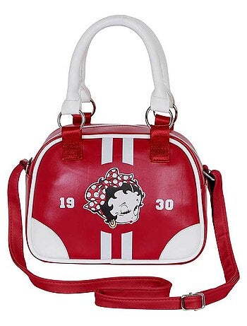 Sac à Main Bowling Fashion - Betty Boop Varsity - Bordeaux - Taille Unique
