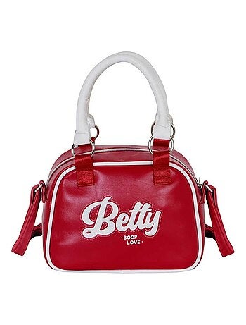 Sac à Main Bowling Fashion - Betty Boop Varsity - Bordeaux - Taille Unique