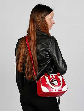 Sac à Main Bowling Fashion - Betty Boop Varsity - Bordeaux - Taille Unique