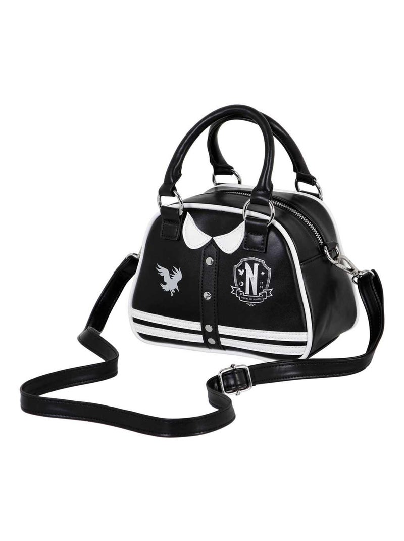 Sac à Main Bowling Fashion - Mercredi Varsity Casual Noir - Kiabi