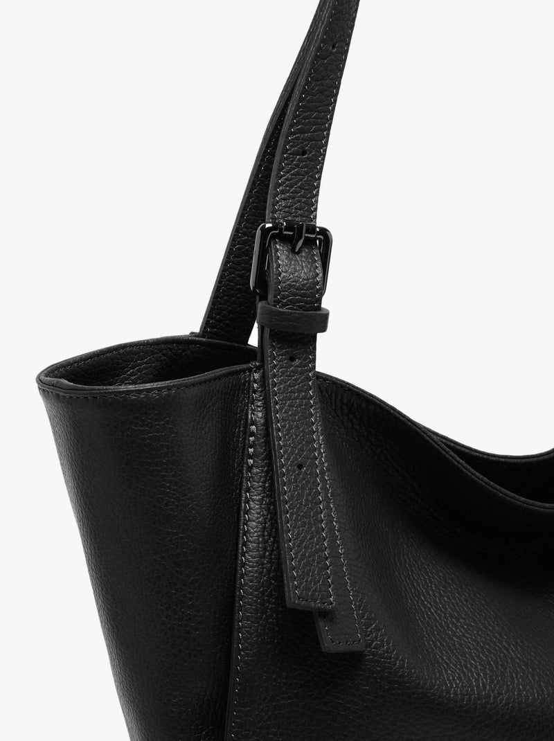 Sac À Main Caviar Cuir Milano Cuir De Vachette Noir Noir - Kiabi