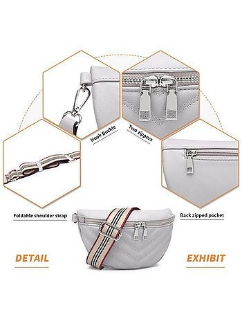 Sac à main compact cuir pu imperméable 24x9x15 cm - miss lulu