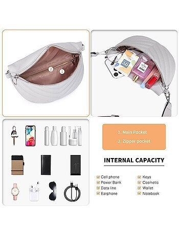 Sac à main compact cuir pu imperméable 24x9x15 cm - miss lulu