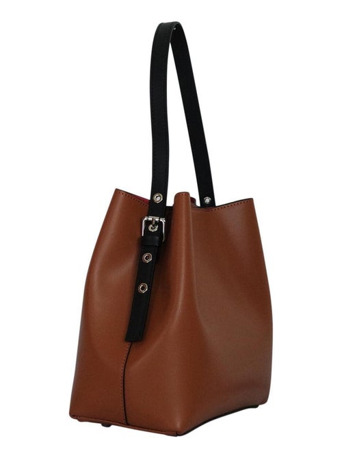 Sac à main cuir lisse italien - Kiabi