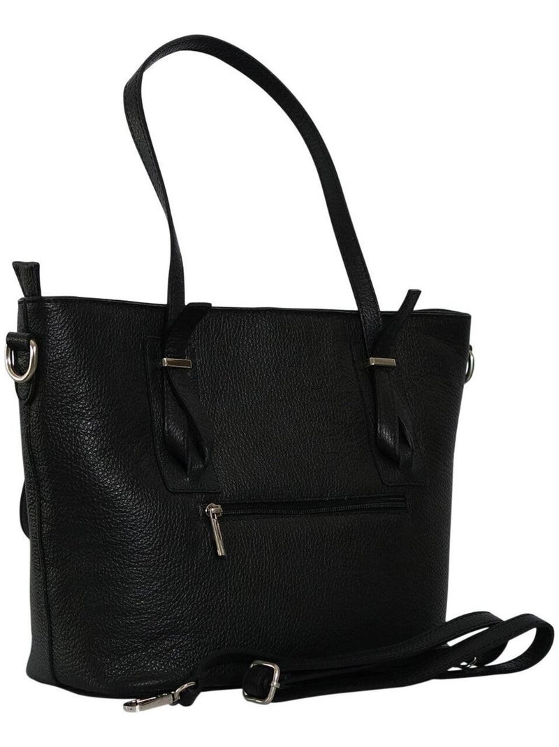 Sac à main cuir PAM Noir - Kiabi