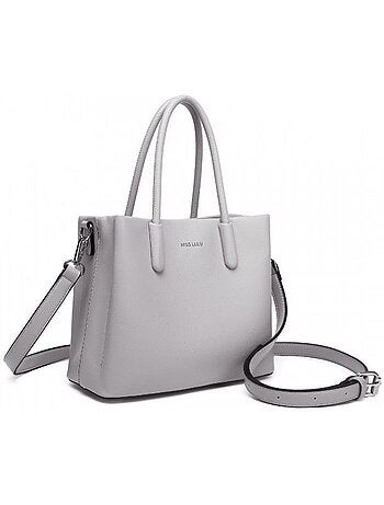 Sac à main cuir pu bandoulière détachable 24x10x19,5 cm - miss lulu