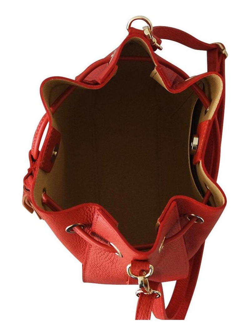 Sac à main cuir WINSTON Orange - Kiabi