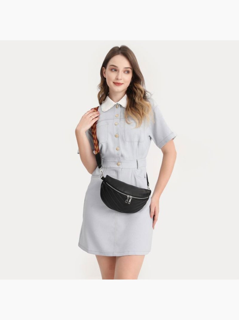 Sac à main design elegant cuir pu imperméable 24x9x15 cm - miss lulu Noir - Kiabi